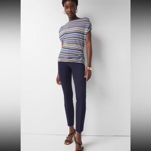 White House Black Market The Slim Ankle Navy Pants